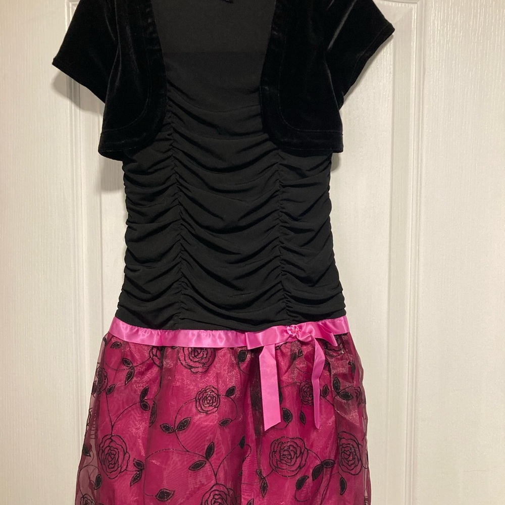 Elegant Black and Pink Kids Dress